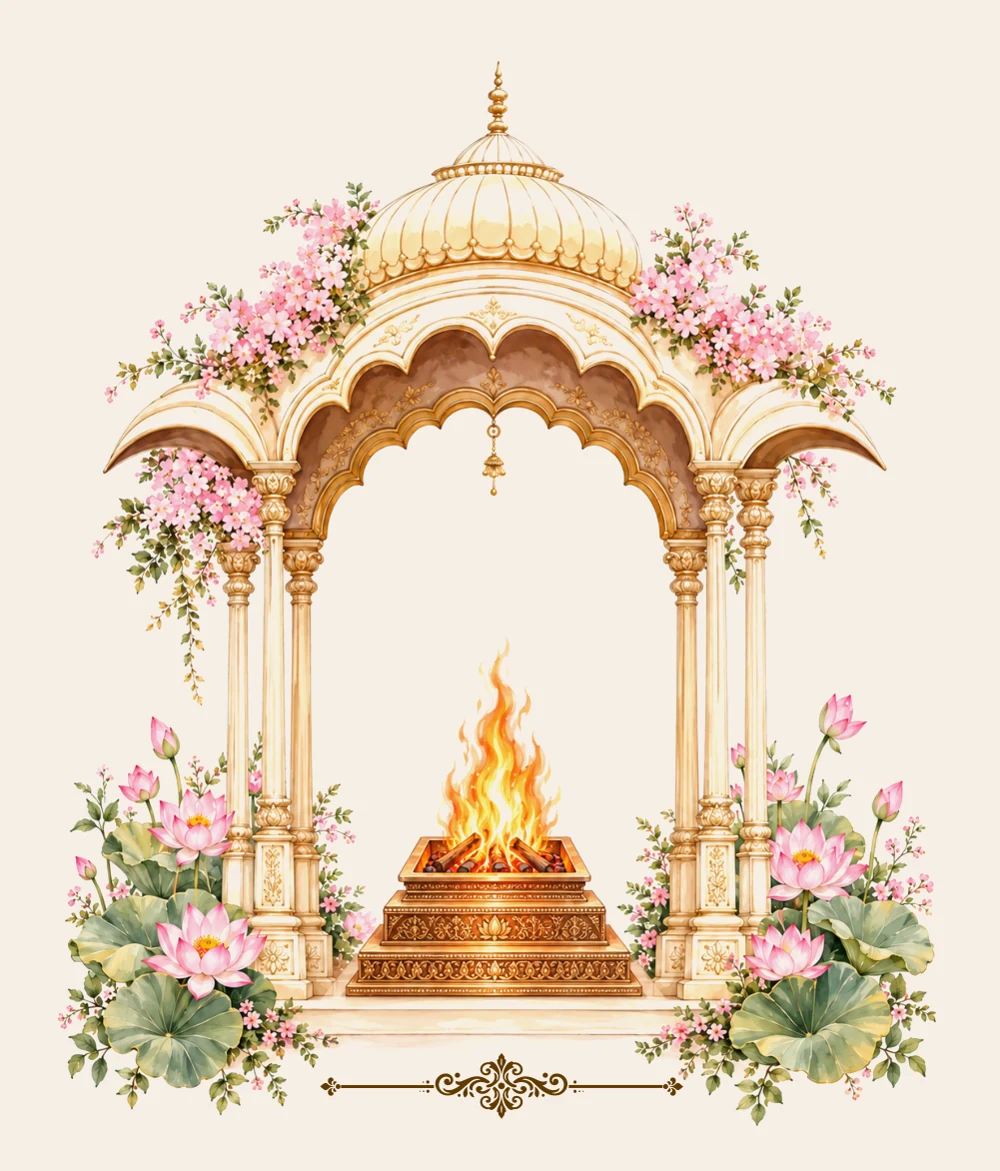 Mangal Phera wedding illustration